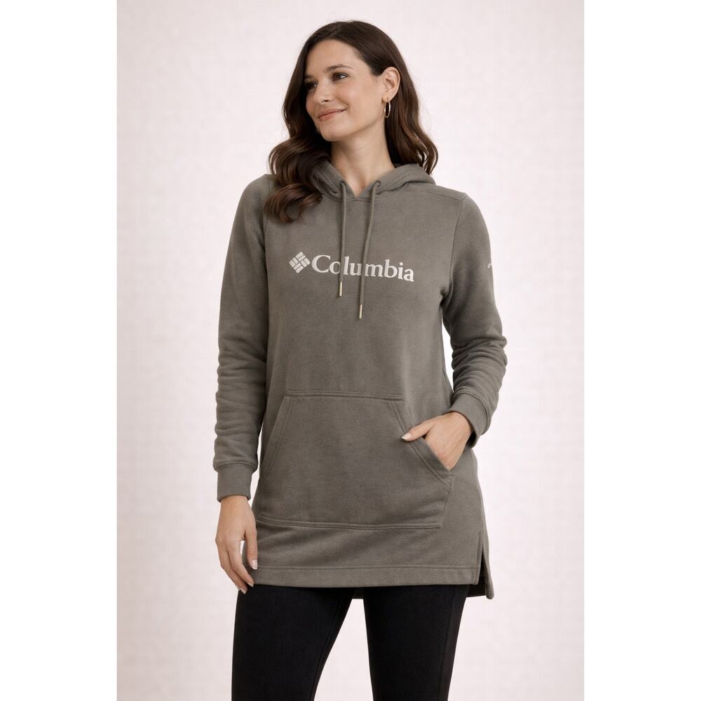 Columbia Cotton Blend Hoodie Grey Sz XS Long Sleeves Casual Outerwear